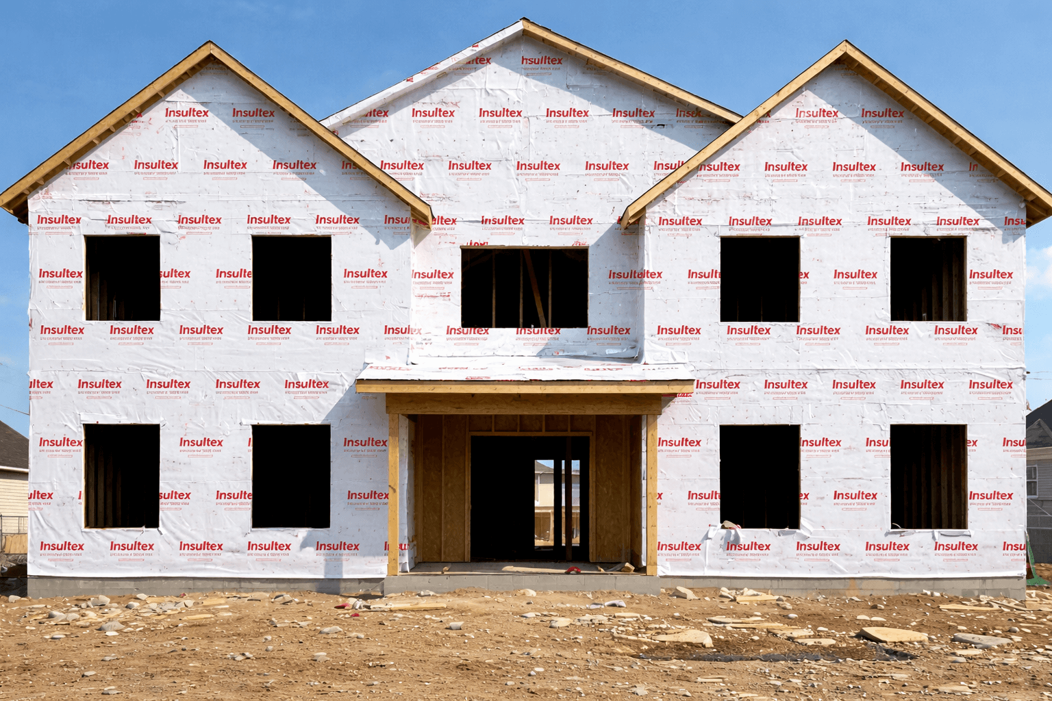 Insultex house wrap over sheathing